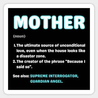 Mother definition. Fake dictionary Sticker